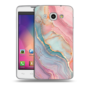 Пластиковый чехол на LG L60 с принтом розовый мрамор Пластиковый чехол на LG L60 с принтом розовый мрамор