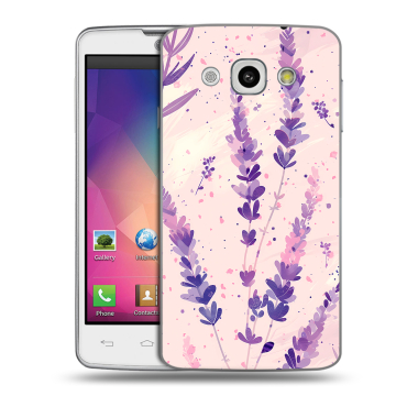 Пластиковый чехол на LG L60 с принтом цветы лаванда Пластиковый чехол на LG L60 с принтом цветы лаванда