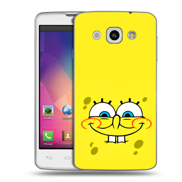 Пластиковый чехол на LG L60 с принтом спанчбоб спанч боб