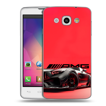 Пластиковый чехол на LG L60 с принтом Мерседес Mercedes AMG