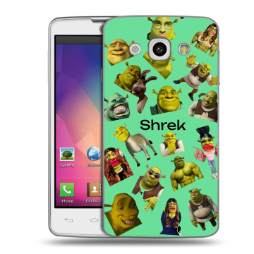 Пластиковый чехол на LG L60 с принтом Шрек Shrek
