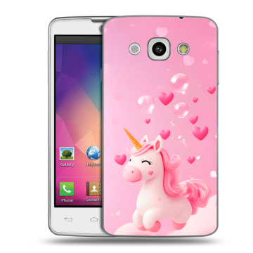 Пластиковый чехол на LG L60 с принтом Единорог Пластиковый чехол на LG L60 с принтом Единорог
