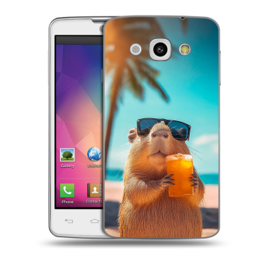 Пластиковый чехол на LG L60 с принтом Капибара