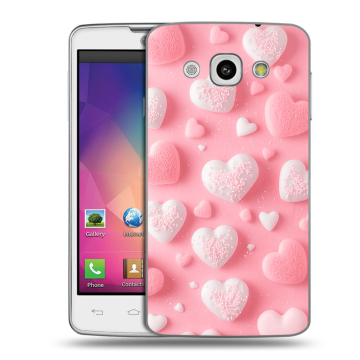 Пластиковый чехол на LG L60 с принтом Сердечки Пластиковый чехол на LG L60 с принтом Сердечки