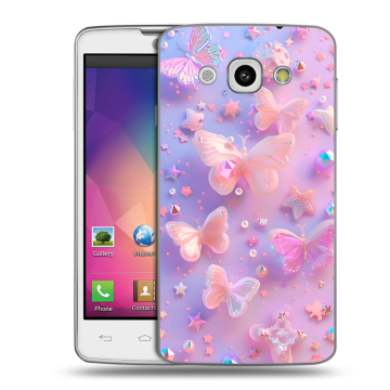 Пластиковый чехол на LG L60 с принтом Бабочки