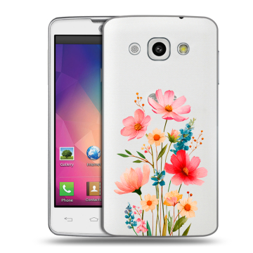 Пластиковый чехол на LG L60 с принтом Цветы