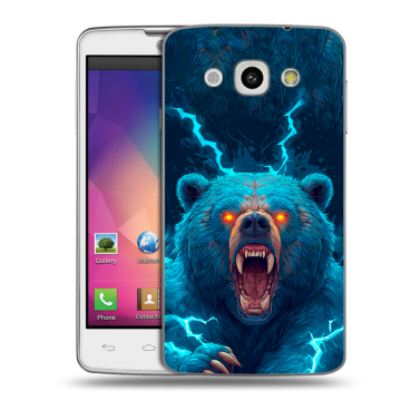 Пластиковый чехол на LG L60 с принтом Медведь