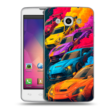 Пластиковый чехол на LG L60 с принтом Тачки
