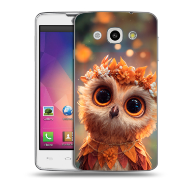 Пластиковый чехол на LG L60 с принтом Милая сова Пластиковый чехол на LG L60 с принтом Милая сова