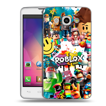 Пластиковый чехол на LG L60 с принтом Roblox Роблокс