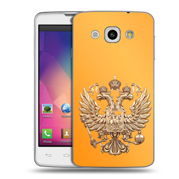 Пластиковый чехол на LG L60 с принтом Герб Флаг России Пластиковый чехол на LG L60 с принтом Герб Флаг России