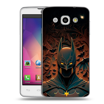 Пластиковый чехол на LG L60 с принтом Batman Бэтмен Пластиковый чехол на LG L60 с принтом Batman Бэтмен