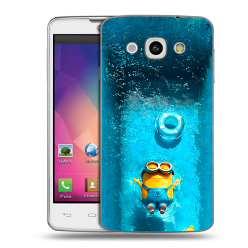 Пластиковый чехол на LG L60 с принтом Миньоны