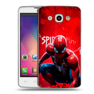 Пластиковый чехол на LG L60 с принтом Spiderman Человек паук