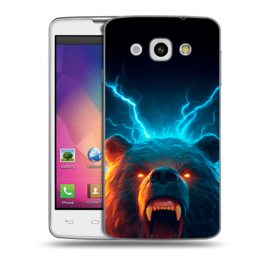 Пластиковый чехол на LG L60 с принтом Медведь Пластиковый чехол на LG L60 с принтом Медведь