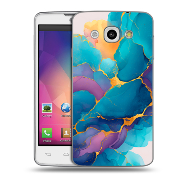 Пластиковый чехол на LG L60 с принтом Мрамор блестки Пластиковый чехол на LG L60 с принтом Мрамор блестки