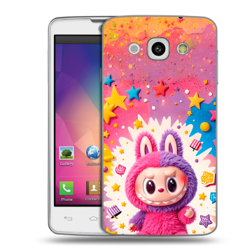 Пластиковый чехол на LG L60 с принтом Labubu Лабубу Пластиковый чехол на LG L60 с принтом Labubu Лабубу