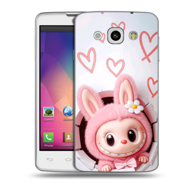 Пластиковый чехол на LG L60 с принтом Labubu Лабубу