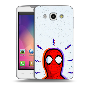 Пластиковый чехол на LG L60 с принтом Spiderman Человек паук Пластиковый чехол на LG L60 с принтом Spiderman Человек паук