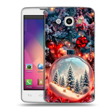 Пластиковый чехол на LG L60 с принтом Новый год
