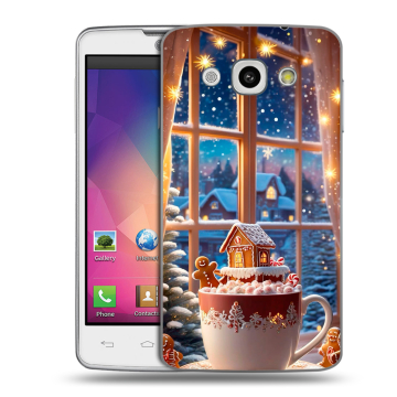 Пластиковый чехол на LG L60 с принтом Новый год