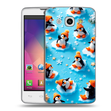 Пластиковый чехол на LG L60 с принтом Новый год