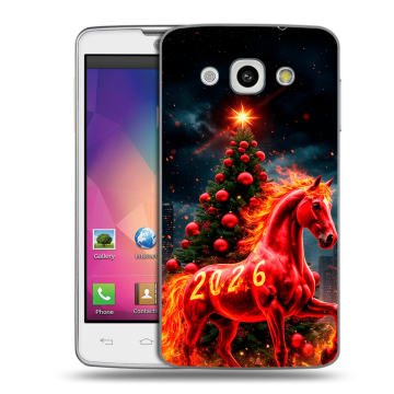 Пластиковый чехол на LG L60 с принтом Новый год