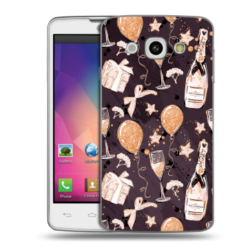 Пластиковый чехол на LG L60 с принтом Новый год