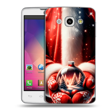 Пластиковый чехол на LG L60 с принтом Новый год