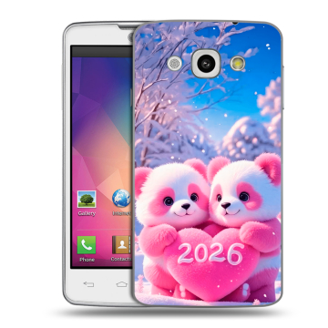 Пластиковый чехол на LG L60 с принтом Новый год