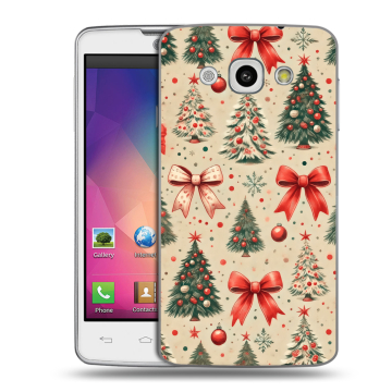 Пластиковый чехол на LG L60 с принтом Новый год