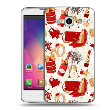 Пластиковый чехол на LG L60 с принтом Новый год