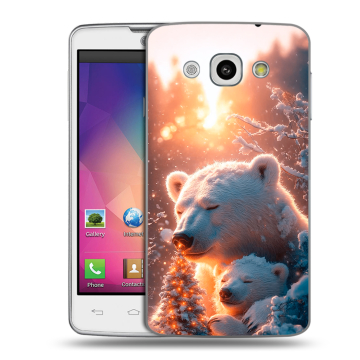 Пластиковый чехол на LG L60 с принтом Новый год Пластиковый чехол на LG L60 с принтом Новый год