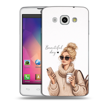 Пластиковый чехол на LG L60 с принтом женский Пластиковый чехол на LG L60 с принтом женский