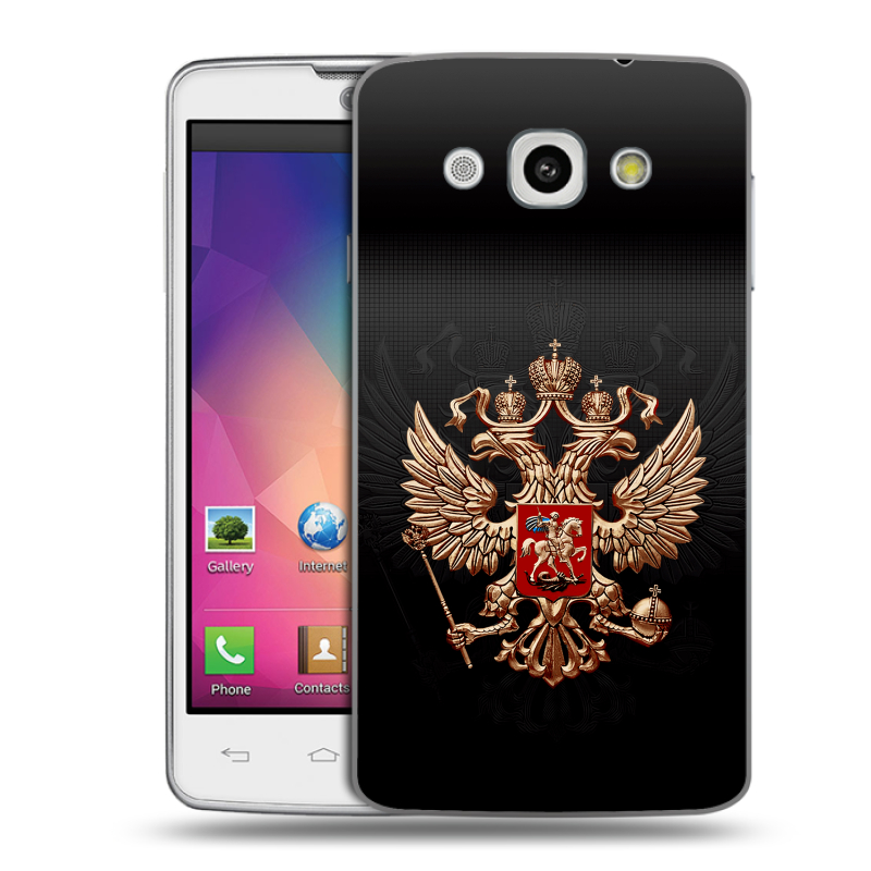 Пластиковый чехол на LG L60 с принтом Герб России Пластиковый чехол на LG L60 с принтом Герб России
