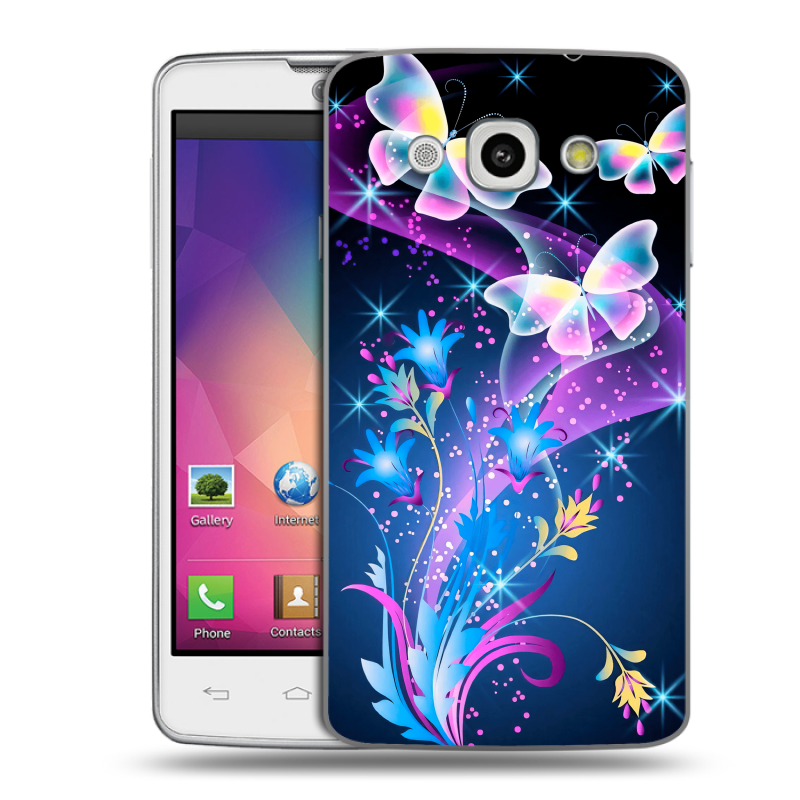 Пластиковый чехол на LG L60 с принтом Бабочки Пластиковый чехол на LG L60 с принтом Бабочки