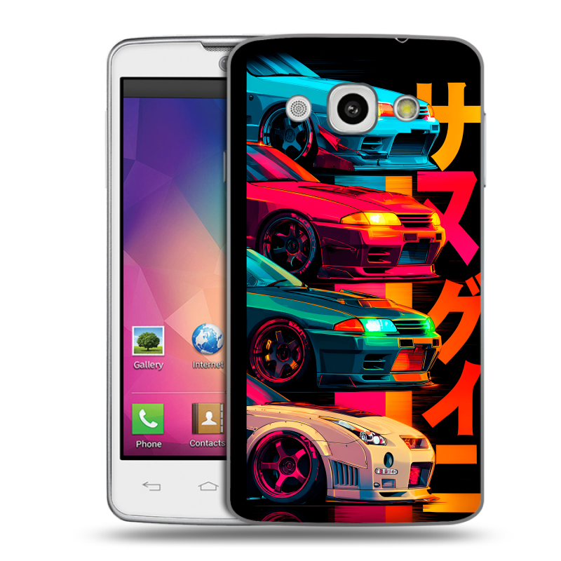 Пластиковый чехол на LG L60 с принтом Гоночные машины Пластиковый чехол на LG L60 с принтом Гоночные машины
