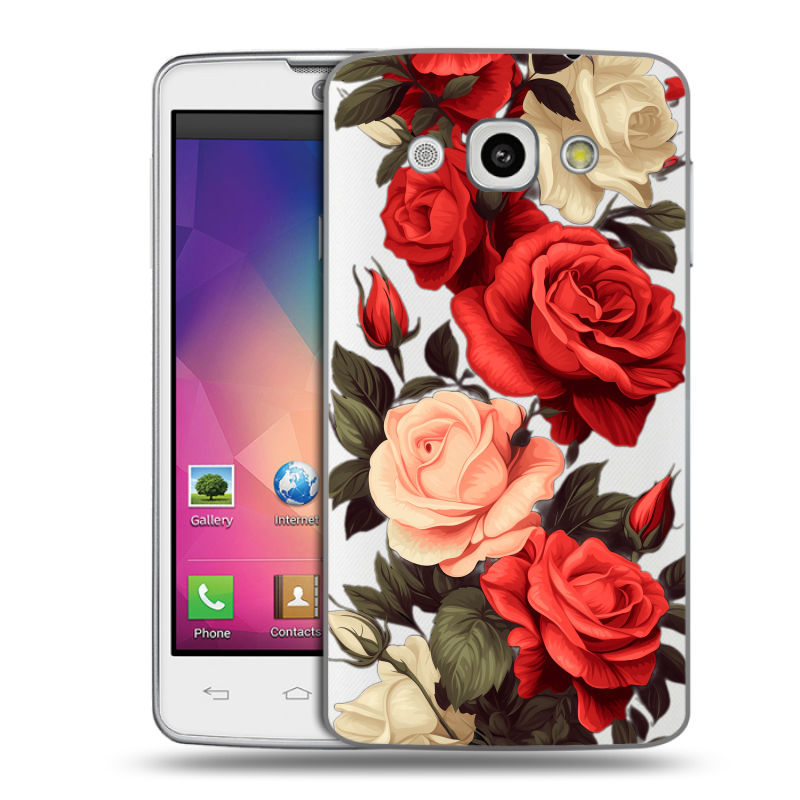 Пластиковый чехол на LG L60 с принтом Розы Пластиковый чехол на LG L60 с принтом Розы