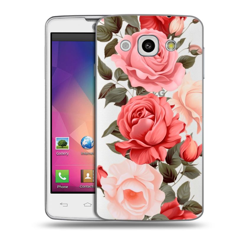 Пластиковый чехол на LG L60 с принтом Розы Пластиковый чехол на LG L60 с принтом Розы