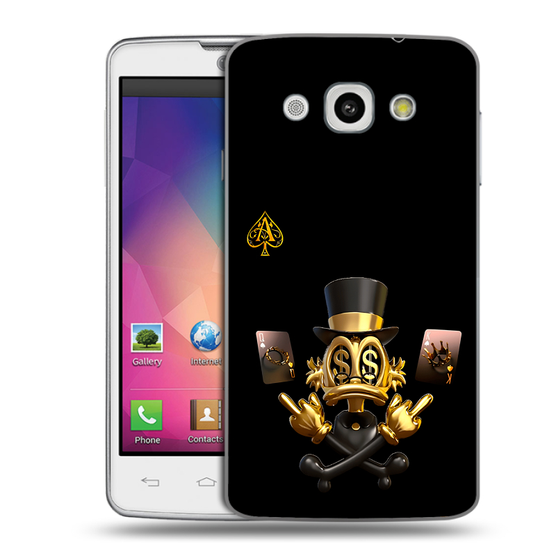 Пластиковый чехол на LG L60 с принтом Золотой скрудж макдак Пластиковый чехол на LG L60 с принтом Золотой скрудж макдак