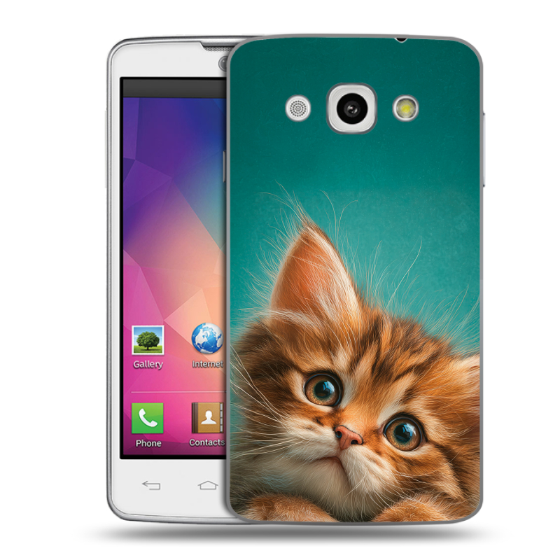 Пластиковый чехол на LG L60 с принтом котенок Пластиковый чехол на LG L60 с принтом котенок