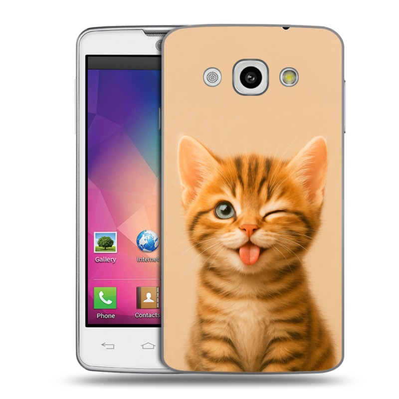 Пластиковый чехол на LG L60 с принтом котенок Пластиковый чехол на LG L60 с принтом котенок