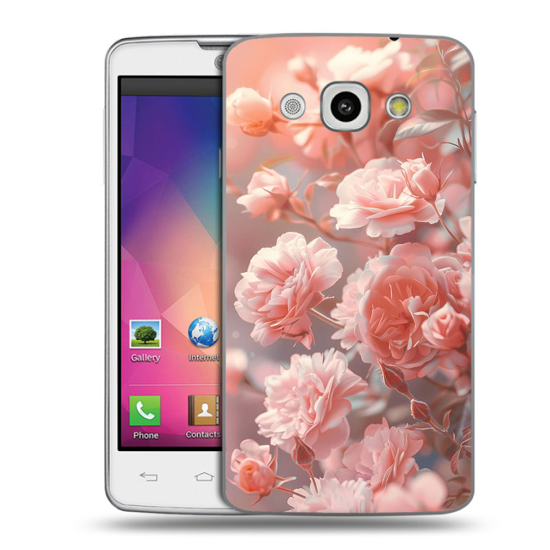Пластиковый чехол на LG L60 с принтом Розовые розы Пластиковый чехол на LG L60 с принтом Розовые розы