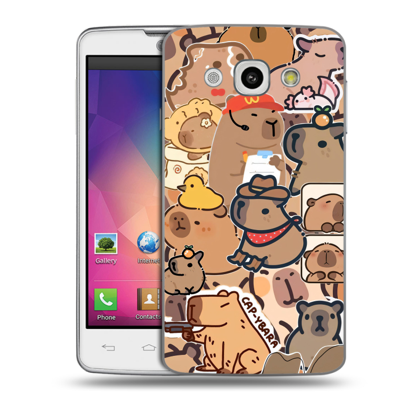 Пластиковый чехол на LG L60 с принтом капибара Пластиковый чехол на LG L60 с принтом капибара