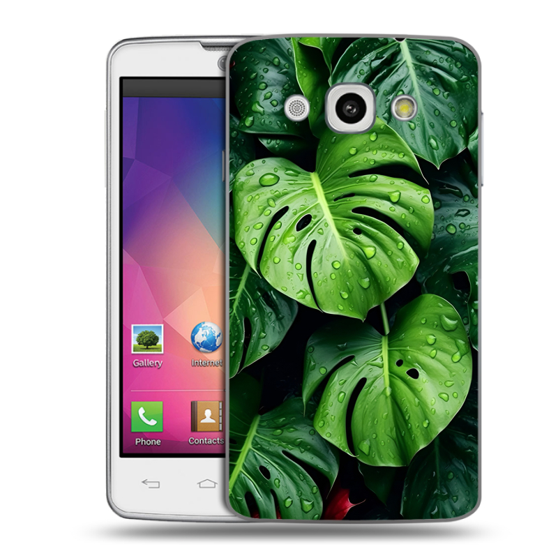 Пластиковый чехол на LG L60 с принтом Листья Пластиковый чехол на LG L60 с принтом Листья