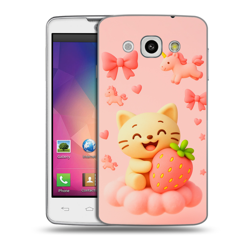 Пластиковый чехол на LG L60 с принтом для девочек Пластиковый чехол на LG L60 с принтом для девочек
