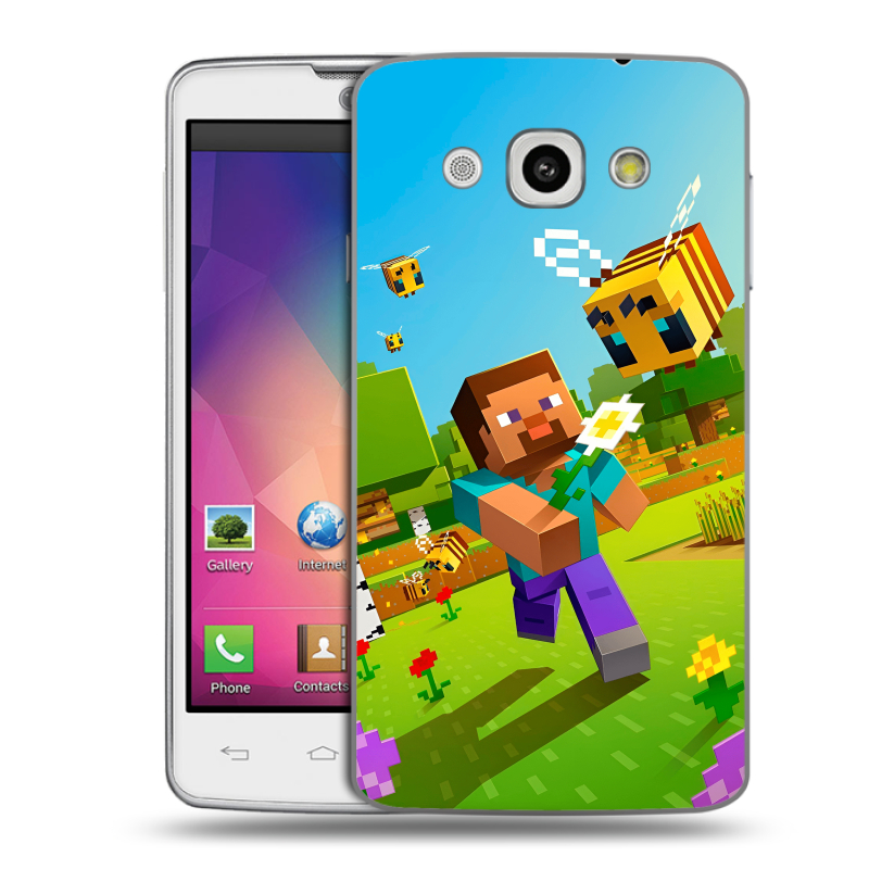 Пластиковый чехол на LG L60 с принтом Майнкрафт Minecraft Пластиковый чехол на LG L60 с принтом Майнкрафт Minecraft
