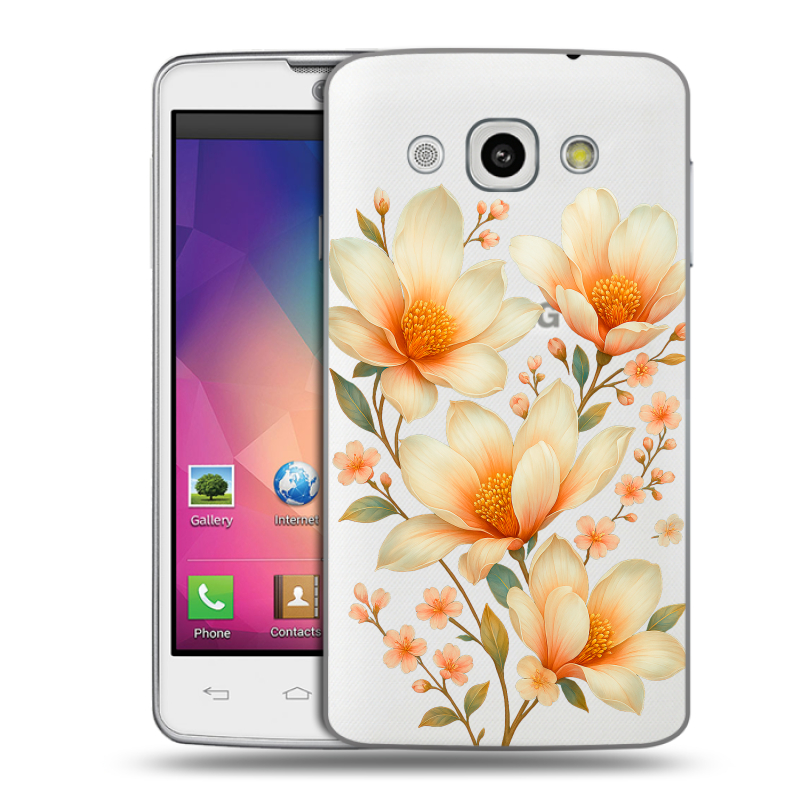 Пластиковый чехол на LG L60 с принтом Цветы Пластиковый чехол на LG L60 с принтом Цветы