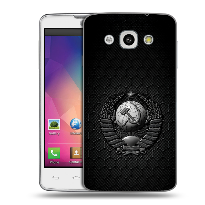 Пластиковый чехол на LG L60 с принтом Герб Флаг СССР Пластиковый чехол на LG L60 с принтом Герб Флаг СССР
