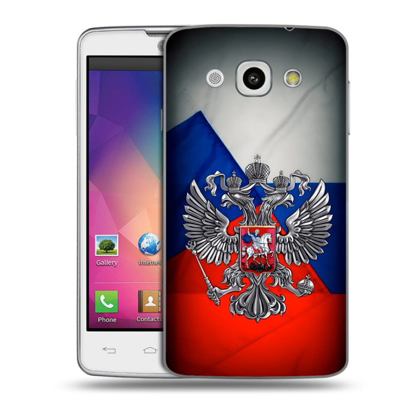 Пластиковый чехол на LG L60 с принтом Флаг России Пластиковый чехол на LG L60 с принтом Флаг России